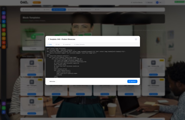 Eigener HTML-/Code-Block