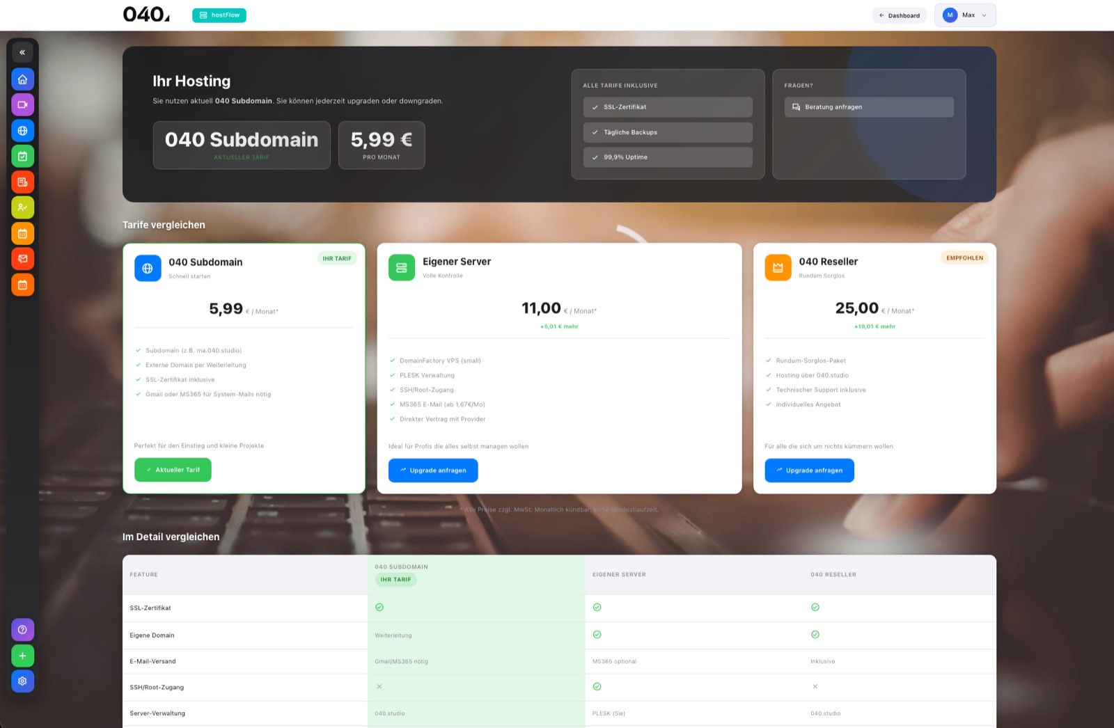 hostFlow im Einsatz