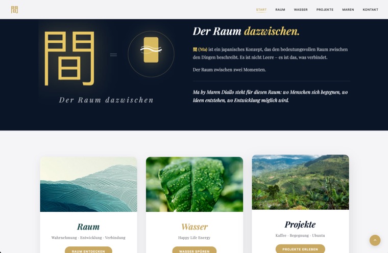 Konzept „Ma" & die drei Bereiche