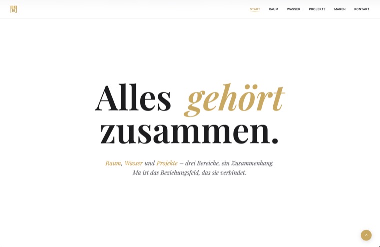 Startseite — „Alles gehört zusammen."